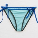Aerie NEW NWT AMERICAN EAGLE Light Blue Cheeky Tie Side String Bikini Bottom XL Photo 0