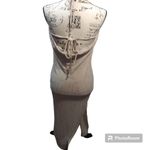 ASOS DESIGN Cowl Neck Beach Midi Dress In Cream Size 2 Photo 4