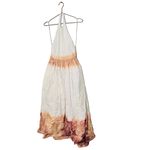 A.L.C. Multicolored Cotton Tan White Halter Neck Maxi Dress Size 6 Photo 7