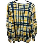 Zac & Rachel‎ Plaid Sweater Knit Pullover Blouse Top Size 1X Artsy Art to Wear Blue Photo 1
