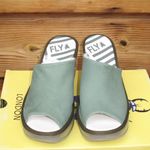 Fly London NWT  Jade Green Wedge Slides Photo 2
