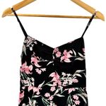 RIHOAS Women's Floral Tiered Midi Dress Black Pink Sweetheart Neckline Small NWT Photo 1