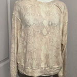 Michael Stars Final sale!  Reptile Print Pullover Long Sleeve Top M Photo 0