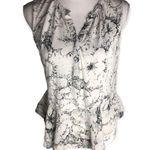 Lucky Brand Floral Print Babydoll Sleeveless Tank Blouse Photo 0