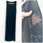 Frederick's of Hollywood Womens VTG Whimsigoth Dark Mesh Sleeveless Maxi Dress 8 Photo 1