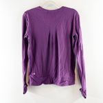Lululemon Athletica Long Sleeve Crew Neck Pleated Back Training T-Shirt Purple 8 Photo 3