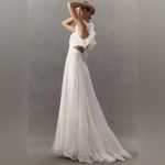 Mac Duggal 67911 Ruffled Tiered Cut Out Chiffon Gown Dress White 6 Photo 5