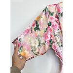 David's Bridal Multicolor Satin Robe in Floral Photo 3