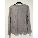 Splendid  Top Womens Medium Grey Henley Cotton Stretch Y2K Layer Basic Minimalist Photo 1