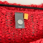 Anthropologie Knitted & Knotted Knit Lace Hem Sweater Coral Orange Size Small Photo 6