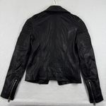 Barneys Originals Womens Clara Black Leather Moto Biker Jacket Size 6 Photo 7