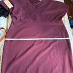 Halogen Cutout Sheath Knee Length Business Casual
Dress Size XXL Burgundy Photo 7