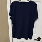 J.Crew  Deep Blue V-Neck Slub Cotton Short Sleeve Tee Size XXL Photo 2