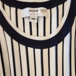 Jason Wu  collective Sleeveless Blue White Stripe pleated knit Mini Casual dress Photo 8