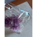 Statement Floral Necklace With Purple Acrylic Petals & Rhinestone Centers On Gol Photo 9