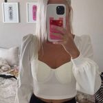 SheIn Privé Sweetheart Neck Lantern Sleeve Crop Top Photo 0