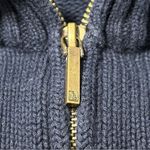 Ralph Lauren Lauren  Vintage Size L Navy Blue Cotton Knit Sweater Zip Up Cardigan Photo 6