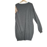 Bebe Womens NEW Gray Crème Gold Soft Warm Luxury Sweater Dress Sz L Photo 1