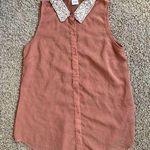 Dizzy Lizzy beaded collar sleeveless blouse Sz S Photo 0