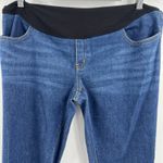 Hatch Over The Bump Straight Leg Cropped Maternity Jeans Denim Women's Size 28 Blue Photo 3