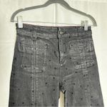 Pilcro and the Letterpress  Black Polkadot Cropped Wide Leg Denim Jeans Size 25 Photo 2