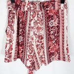 Shosho Boho Paisley Print Paperbag Shorts with Drawstrings Photo 4