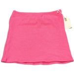Good American Always Fits Mini Skirt Swim Cover Crinkle Bright Pink 00/0 XXS/XS Photo 2
