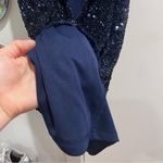 THEIA Sequin Formal Short Bodycon Dress Navy Size 12 Photo 8