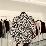 Studio Works  Black and White Animal Print Blazer Photo 1