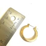 Gold tone double hoop earrings Photo 7