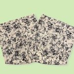 Retro Floral Drawn Gauchos White Size XS Photo 1