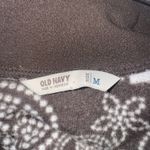 Old Navy Vtg Brown Peace Sign Heart Print Fleece Zip Jacket Women’s M Y2K 2000s Photo 2