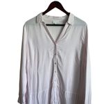 J Jill Women Tunic Top L Pink Striped Button Up Rayon Coastal‎ Preppy Beachy Size L Photo 11