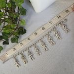 Vintage Silver Charm Bracelet Cowboy And Cowgirl Angel Charms Photo 8