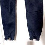 Just USA  Black Denim Jeans Women's 29 Skinny Distressed raw hem Photo 2