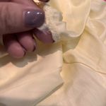 Vintage Sears Yellow Satin Full Slip Lace Trim Size 36 Adjustable Straps Photo 6