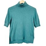 Everlane Green Wool Blend Short Sleeve Turtleneck Sz S Photo 4