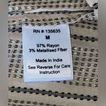 Revolve Anthropologie Love The Label Coba‎ Stripe MIDI Dress Gold Thread Medium Photo 7