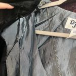 Vintage Dawn Joy II Jacket Blouse Necklace Womens 24W Plus Size Striped Cardigan Blue Photo 4