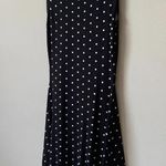 NWOT HYPR Women's Size M/L Knit Polka Dot Fit and Flare Sleeveless Dress Black Photo 12