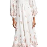 The Poppy Floral Embroidered Midi Dress Size M Photo 1