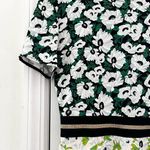 Stella McCartney Green White Petra Floral Print Dress Fit Flare 36 0/2 XS Photo 5