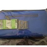 Badgley Mischka NWT--ZIP AROUND WALLET Gorgeous electric blue zip around wallet, black hardware, vegan leather, front zip pocket, inside has center zip pocket, 8 card slots, two currency slots, measures    7 1/2 x 4 inches, brand new with tags Photo 4