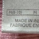 Nike  Womens V Neck T Shirt Pink White Striped Short Sleeve Tee Size M Photo 3