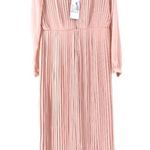 Warehouse pleated maxi dress in pink size 8 Photo 6