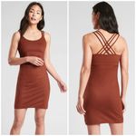 Athleta Hyper Focused Bra Dress In Powervita In Dried Cinnamon Photo 1