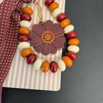 Piper K | Boho Vintage Bag Charm w/ Scarf Red Photo 2