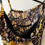 Xtraordinary  Romper Tie Shoulder Square Neck Smocked Retro Floral Print Ruffle Photo 3