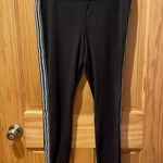 Avia  Active Wear women’s Leggings Black Stretch with white Leg Stripes Size L Photo 0