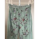 Agua Bendita Florecer Honeysuckle Trousers Hand Embroidered 100% Linen Photo 5